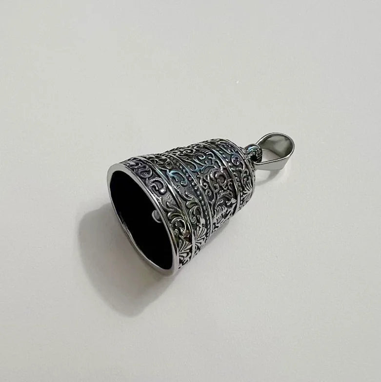 Motorcycle Bell for Luck Bell with Hanger Drive Safe for Bikers Riders Crown Lion Metal Motorcycle Guardian Bell Keychain