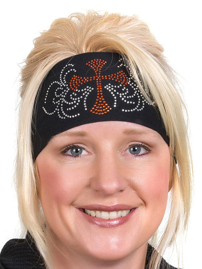 Tie-back Stretchy Rhinestone Bandana Cross Design, 6 Colors  Headwraps  qykyai-sq.myshopify.com