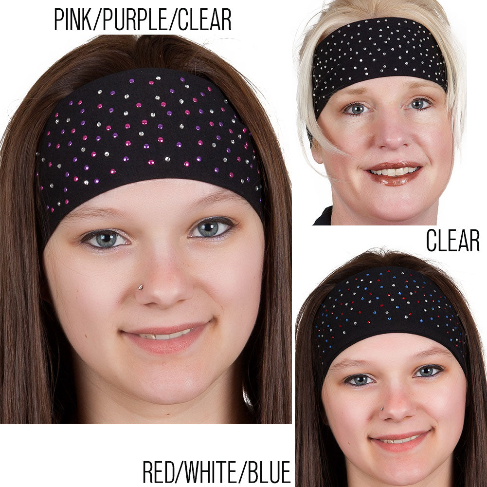 Tie-back Stretchy Rhinestone Bandana Scatter Design, 3 Colors  Headwraps  qykyai-sq.myshopify.com