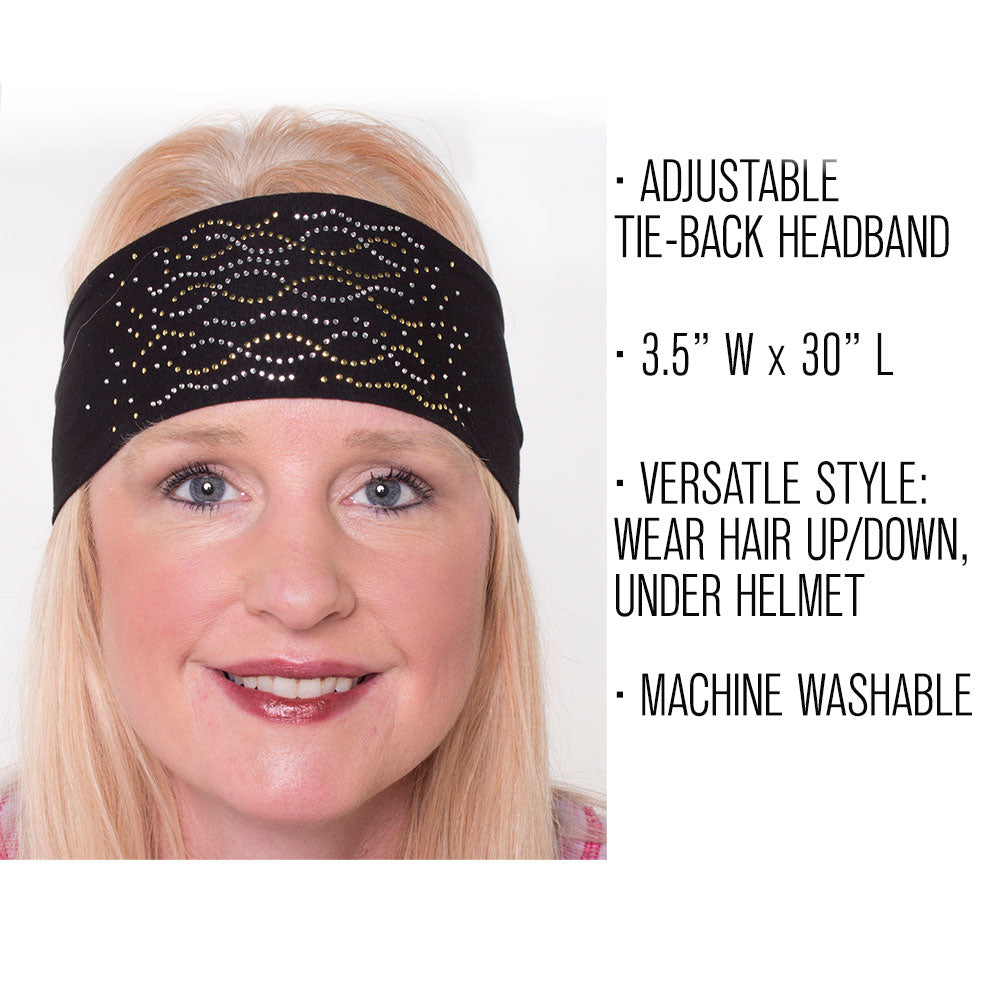 Tie-back Stretchy Rhinestone Bandana Multi Swirl Design, 2 Colors  Headwraps  qykyai-sq.myshopify.com