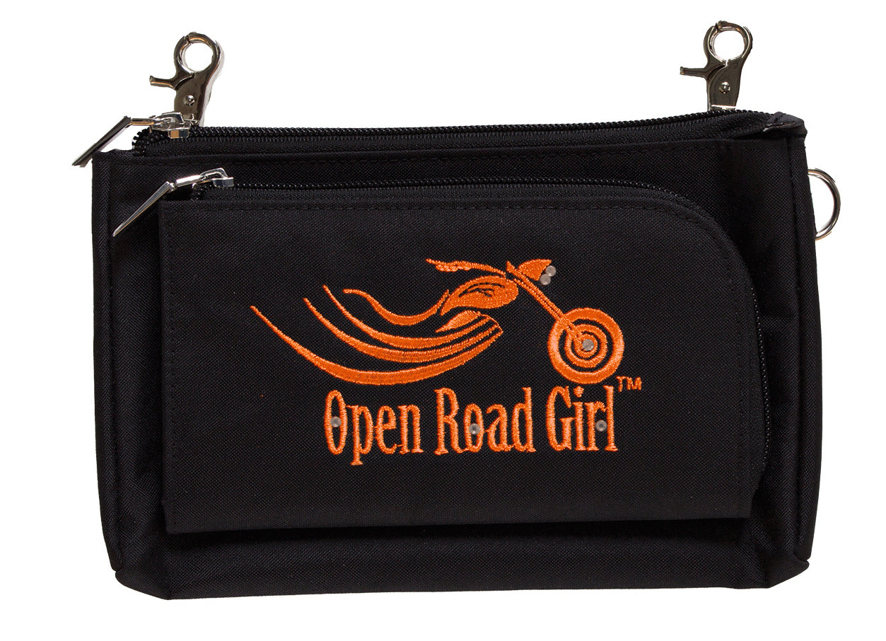 Open Road Girl Durable Canvas Hip Purse, 5 COLORS