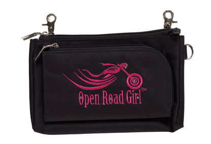 Open Road Girl Durable Canvas Hip Purse, 5 COLORS