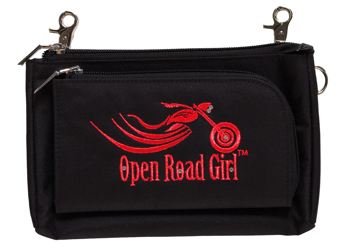 Open Road Girl Durable Canvas Hip Purse, 5 COLORS