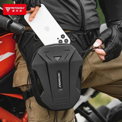 Motorcycle Bag Leg Side Hard Shell Fanny Pack