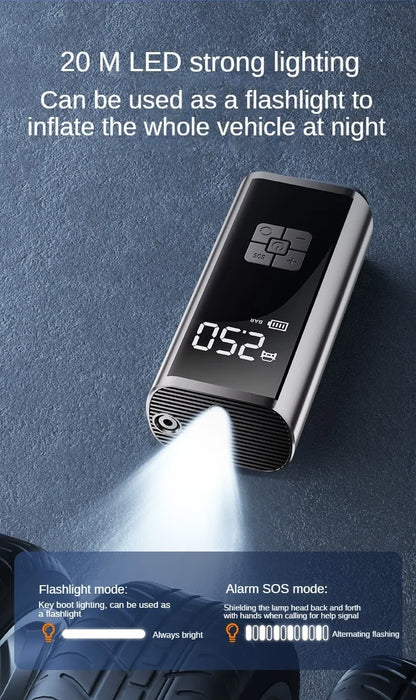 EAFC Portable Tire Inflator Rechargeable Electric Inflator For Car Bicycle Digital Air Compressor Football Ball Inflator Pump