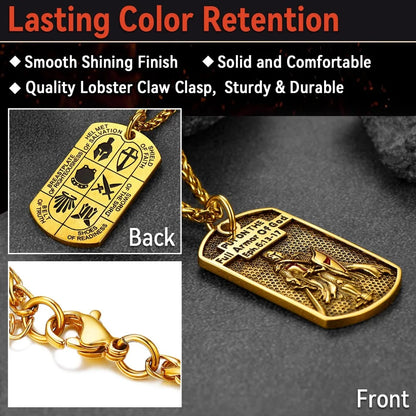 U7 Stainless Steel Templar Necklaces for Men Knight Cross Sheild Tag 3D Embossed Amulet Symbol Christian Unisex Jewelry Gift    qykyai-sq.myshopify.com