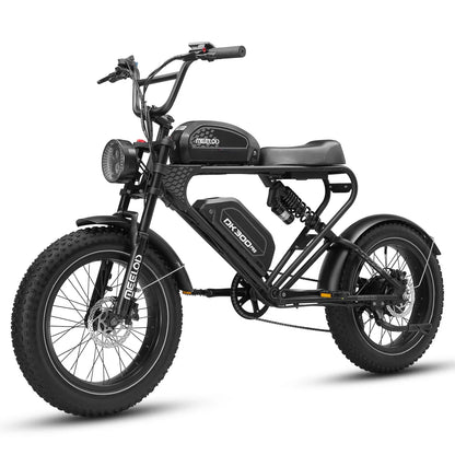 MEELOD DK300 PRO 20" Retro Moped Style Electric Bike 1200W Peak Motor 48V 15Ah Dual Batteries