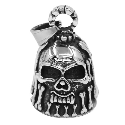Live to Ride Eagle Wings Jesus Cross Biker Bell Pendant Stainless Steel Knuckles Heart Peace Sign Rose Eye Bell Christmas Gift
