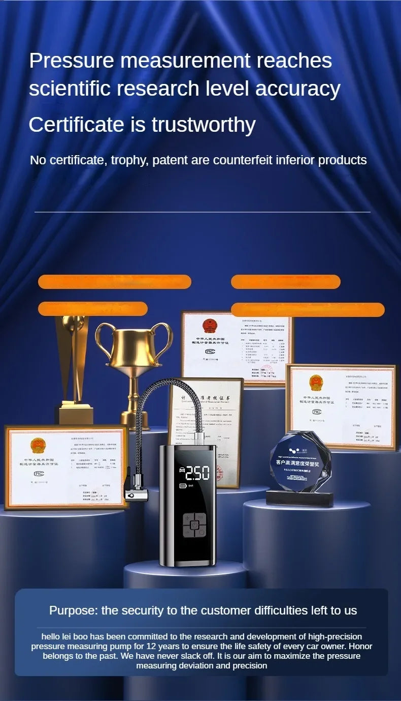 EAFC Portable Tire Inflator Rechargeable Electric Inflator For Car Bicycle Digital Air Compressor Football Ball Inflator Pump