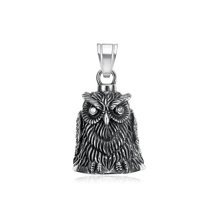 New Stainless Steel Motorcycle Bell Angel Wings Bell Pendant Necklace For Biker Fashion Lucky Amulet Jewelry Gifts Dropshipping