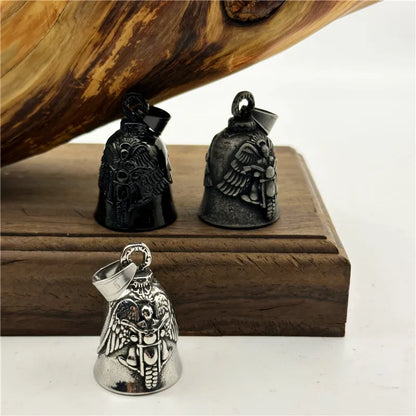 Motorcycles Bell Pendant 316L Stainless Steel Biker Style Eagle Rider Necklace