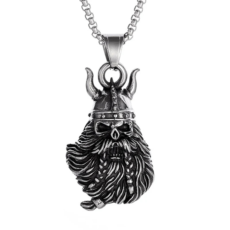 Stainless Steel Motorcycle Bell Pendant Trendy Charm Punk Necklaces For Men Vintage Biker Luck Amulet Jewelry Gifts Wholesale