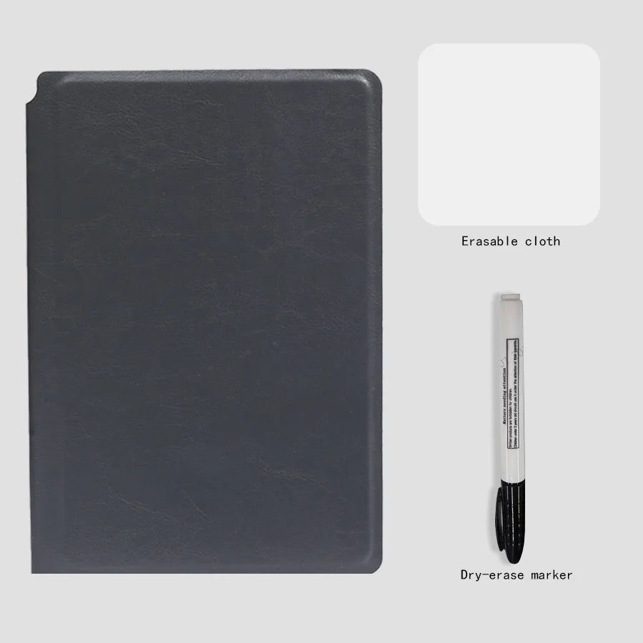 A5 Reusable Whiteboard Notebook Set with Whiteboard Pen Erasing Cloth Leather Memo Pad Weekly Planner Portable Stylish Office  A5 Reusable Whiteboard Notebook Set with Whiteboard Pen Erasing Cloth Leather Memo Pad Weekly Planner Portable Stylish Office    qykyai-sq.myshopify.com