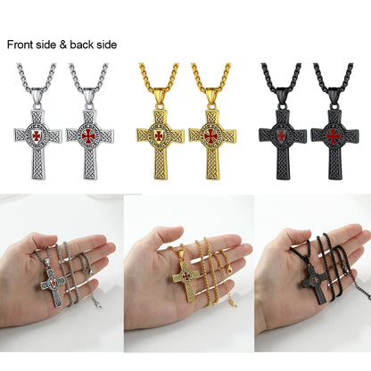 Ride with Faith and Honor: The Templar Knight's Cross Necklace collection
