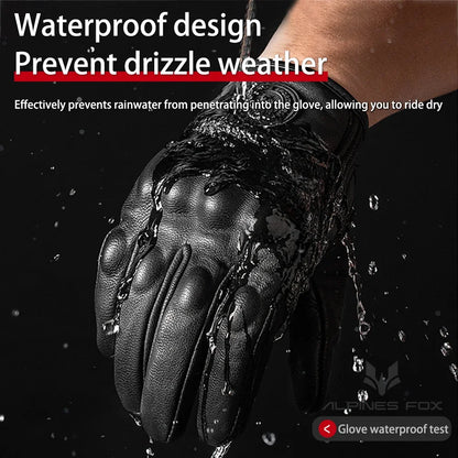 Vintage Real Leather Breathable Touch Screen Gloves