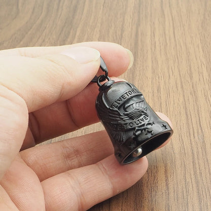 Ride To Live Eagle Necklace 316L Stainless Steel Jewelry Punk Biker Polishing Cool Live To Ride Gold Black Plated Bell Pendant