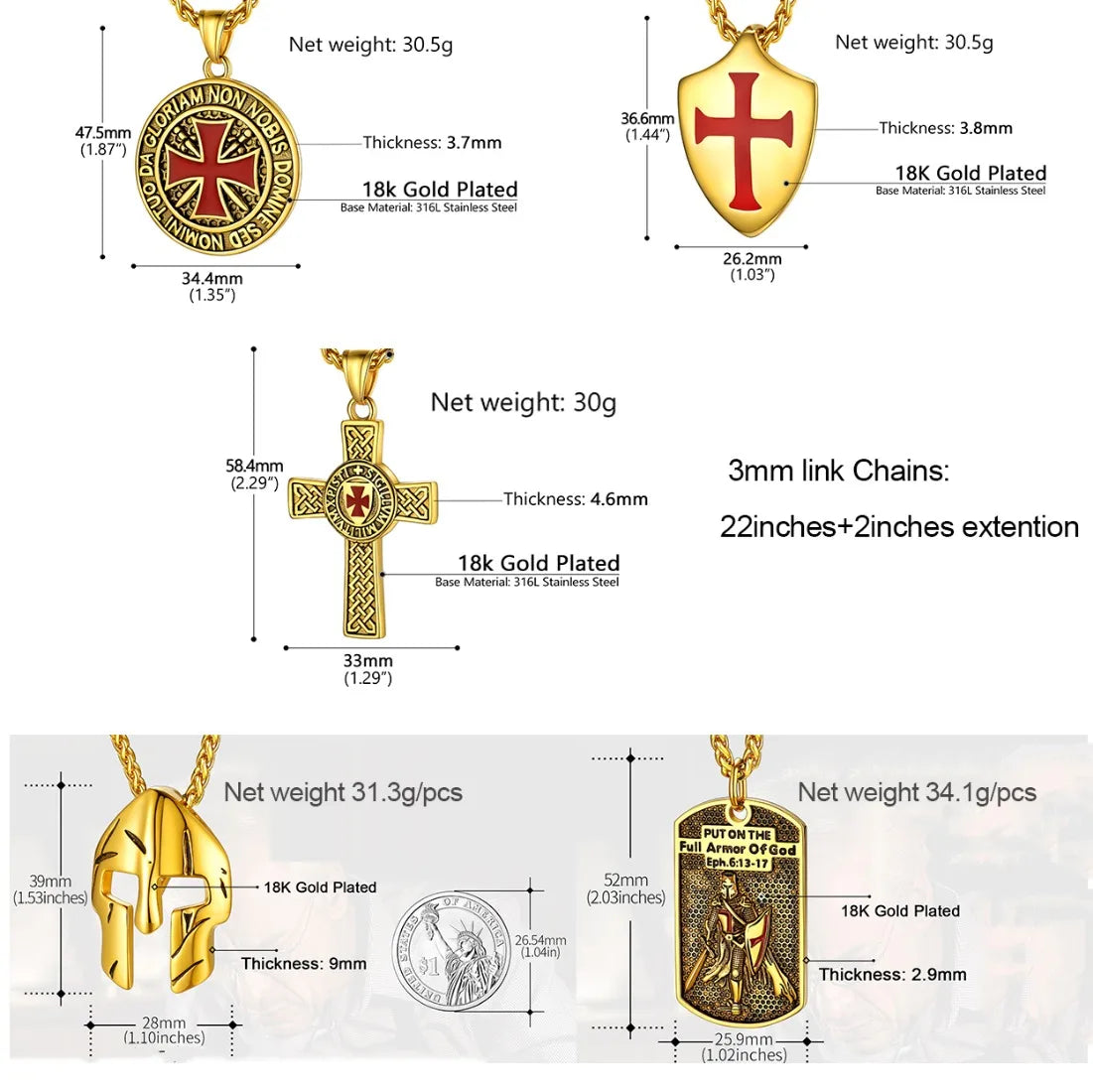 Ride with Faith and Honor: The Templar Knight's Cross Necklace collection