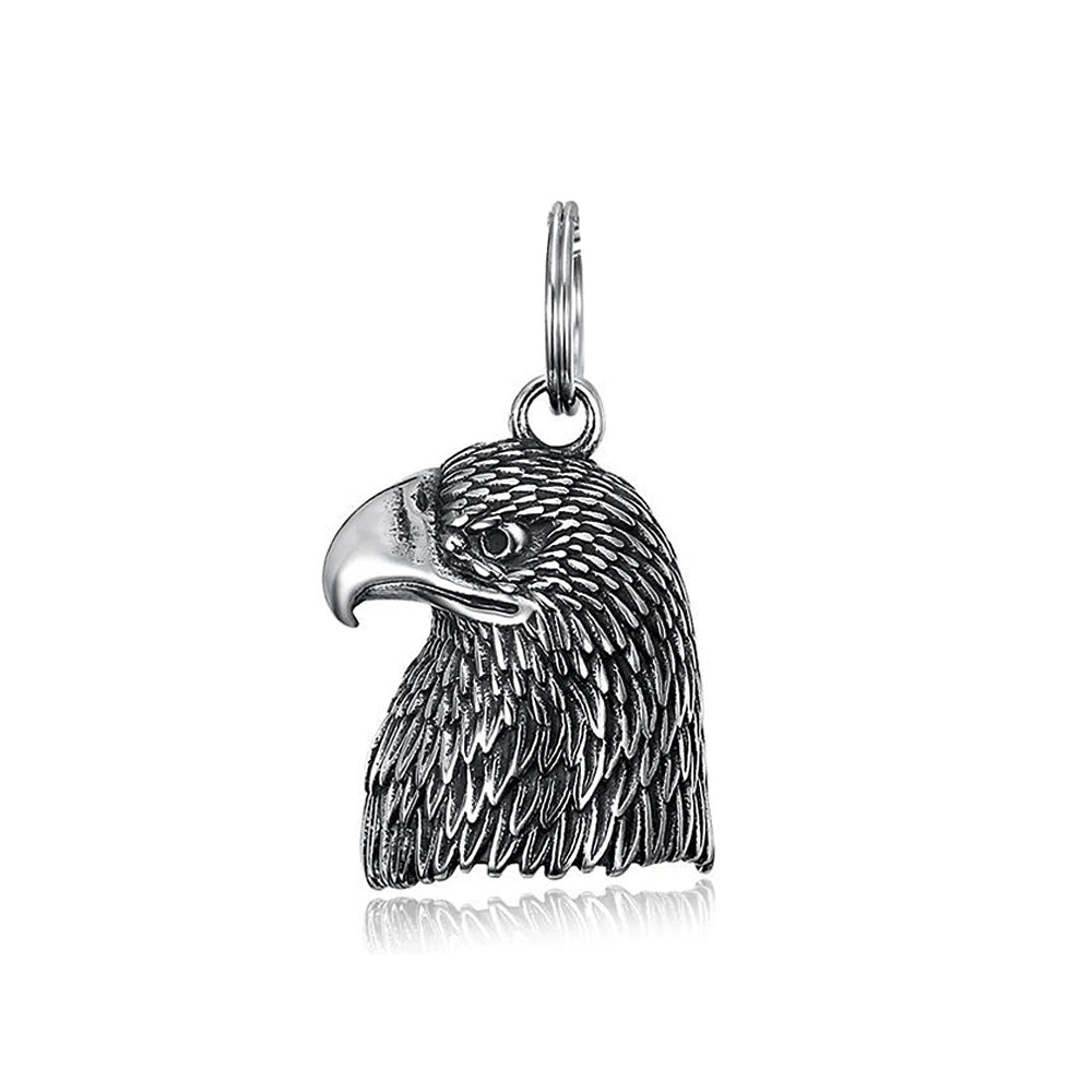 New Stainless Steel Motorcycle Bell Angel Wings Bell Pendant Necklace For Biker Fashion Lucky Amulet Jewelry Gifts Dropshipping