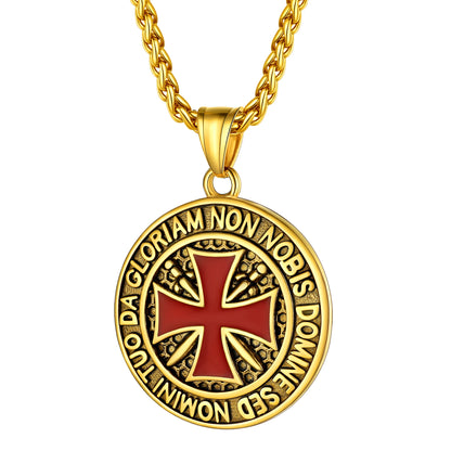 Ride with Faith and Honor: The Templar Knight's Cross Necklace collection