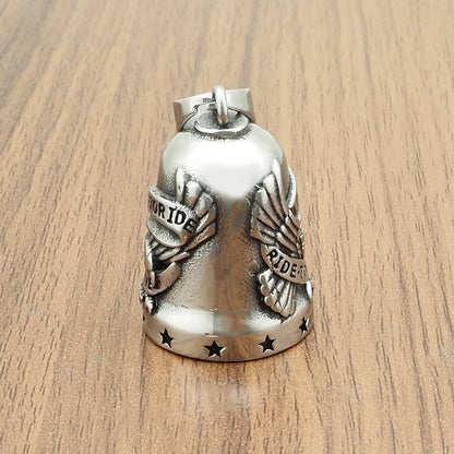 Ride To Live Eagle Necklace 316L Stainless Steel Jewelry Punk Biker Polishing Cool Live To Ride Gold Black Plated Bell Pendant