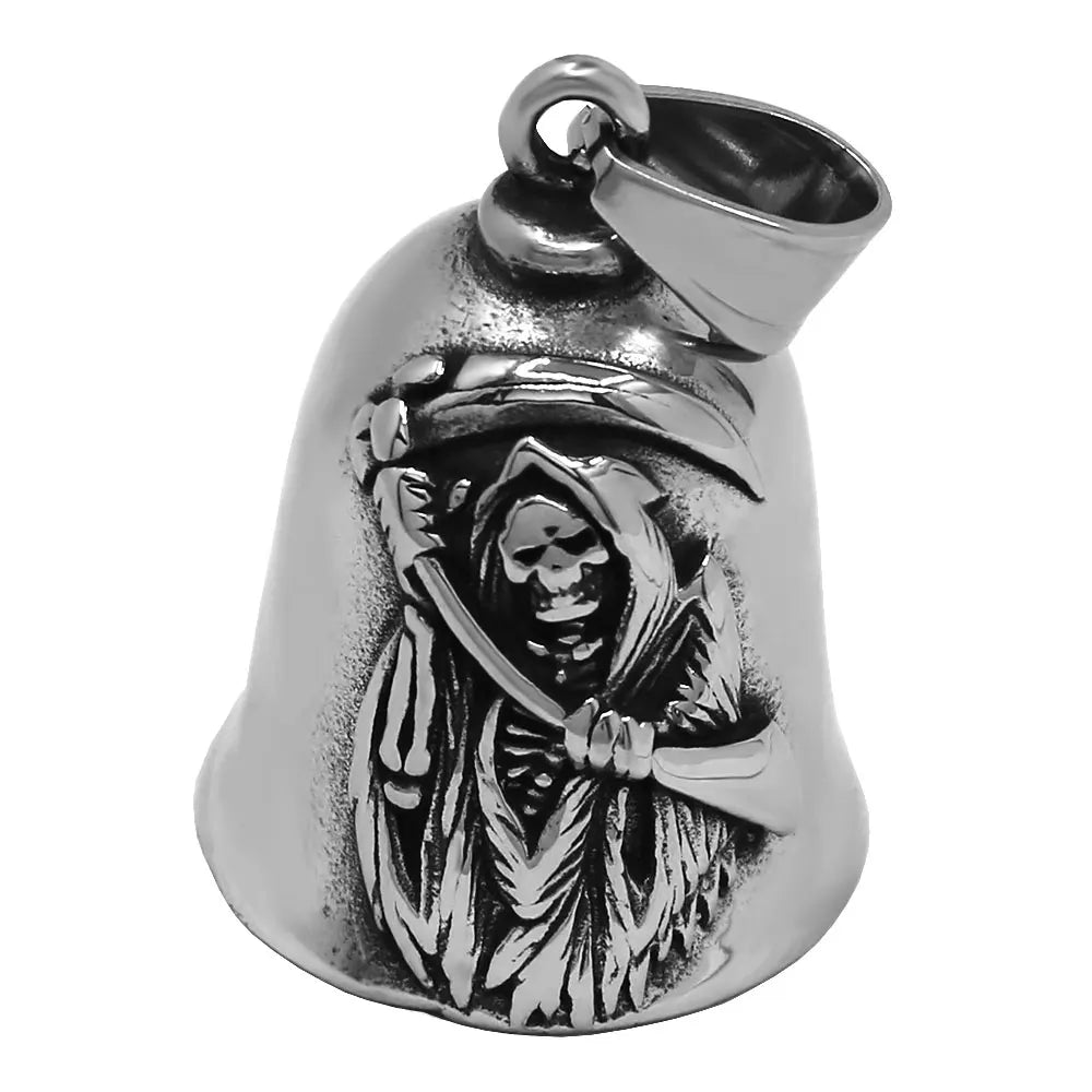 Live to Ride Eagle Wings Jesus Cross Biker Bell Pendant Stainless Steel Knuckles Heart Peace Sign Rose Eye Bell Christmas Gift