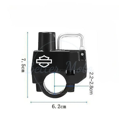 Motorcycle Helmet Lock Anti-theft Security Safety For Handlebar