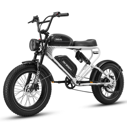 MEELOD DK300 PRO 20" Retro Moped Style Electric Bike 1200W Peak Motor 48V 15Ah Dual Batteries