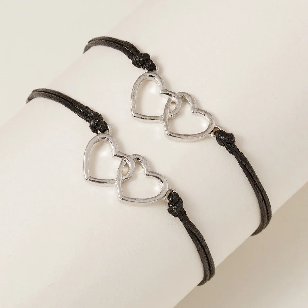 2Pcs New Trendy Cute Wish Sunflower Rainbow Love Black Rope Beads Bracelet for Girl Woman Fashion DIY Jewelry Gift Dropship