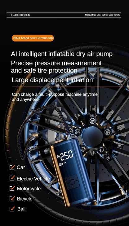 EAFC Portable Tire Inflator Rechargeable Electric Inflator For Car Bicycle Digital Air Compressor Football Ball Inflator Pump