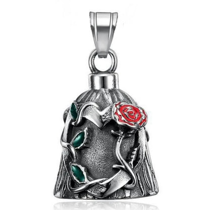 Live to Ride Eagle Wings Jesus Cross Biker Bell Pendant Stainless Steel Knuckles Heart Peace Sign Rose Eye Bell Christmas Gift