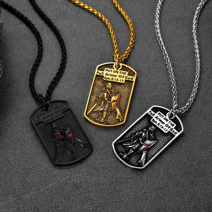 Ride with Faith and Honor: The Templar Knight's Cross Necklace collection