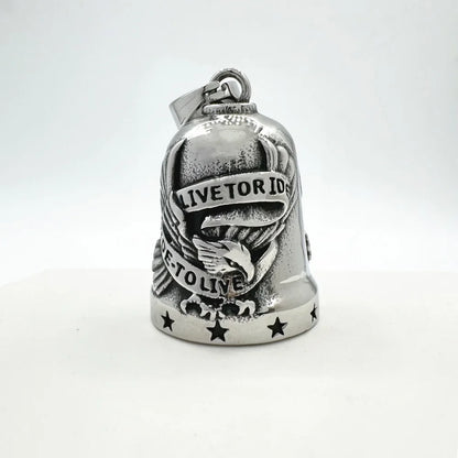 Ride To Live Pendant 316L Stainless Steel Jewelry Jingle Bell Stars Motorcycles Man Pendant