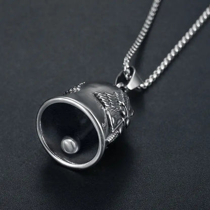 Angel Ride Motorcycle Bell Pendant Biker Hip Hop Rock Metal Punk Ride Party Accessories Trend Amulet Jewelry Gift