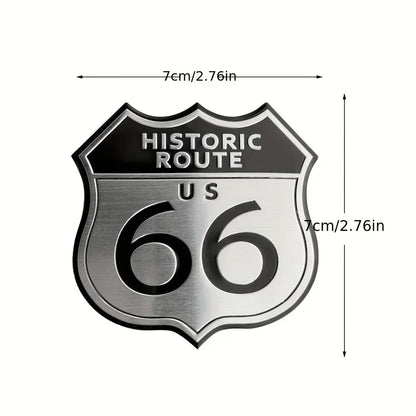 Aluminum Stickers 3D 66 Historic Route