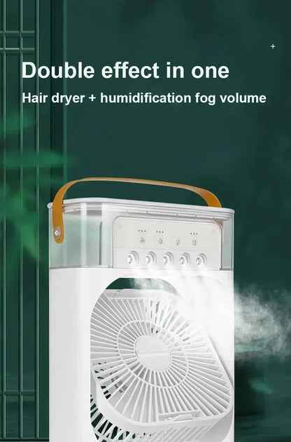 Xiaomi New 3-in-1 Fan Air Conditioner Household Small Air USB Electric Fan Air Cooler LED Night Light Water Mist Office Home