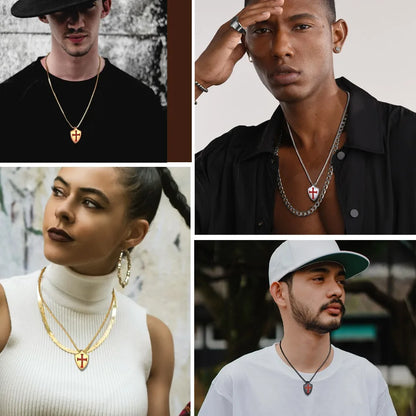 Ride with Faith and Honor: The Templar Knight's Cross Necklace collection