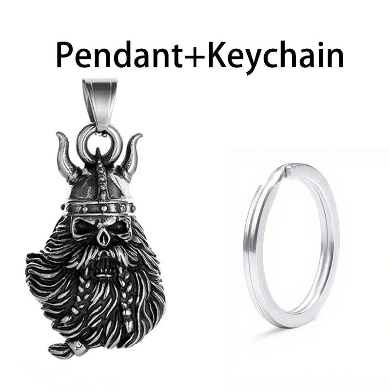 Stainless Steel Motorcycle Bell Pendant Trendy Charm Punk Necklaces For Men Vintage Biker Luck Amulet Jewelry Gifts Wholesale
