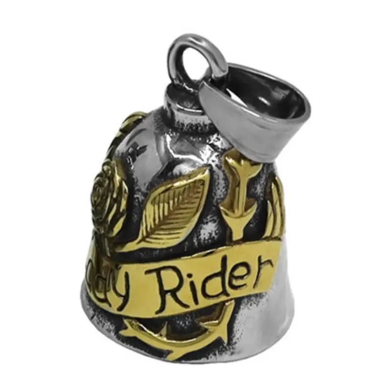 Live to Ride Eagle Wings Jesus Cross Biker Bell Pendant Stainless Steel Knuckles Heart Peace Sign Rose Eye Bell Christmas Gift