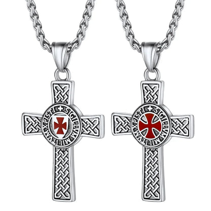 Ride with Faith and Honor: The Templar Knight's Cross Necklace collection