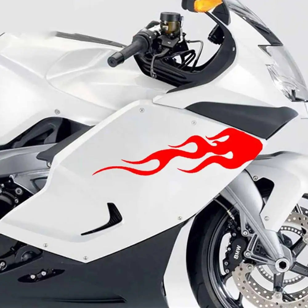 2Pcs/Set Flame Skulls Decals Motorcycle