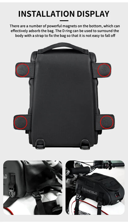 Magnetic Fuel Tank Bag Motorcycle Waterproof Large Capacity