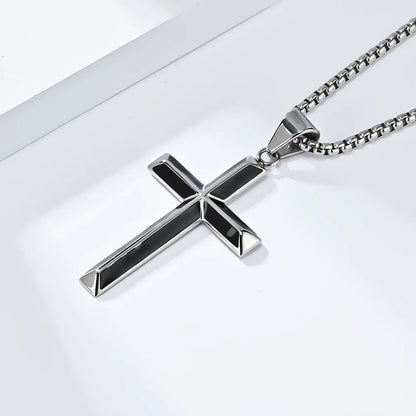 High Quality Stainless Steel Catholic Cross Pendant Unique Christianity Necklace with Oil Drop Charm for Men and Women    qykyai-sq.myshopify.com