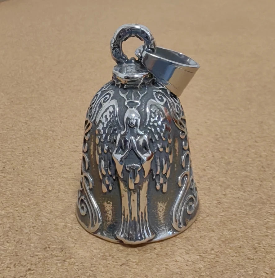 Live to Ride Eagle Wings Jesus Cross Biker Bell Pendant Stainless Steel Knuckles Heart Peace Sign Rose Eye Bell Christmas Gift