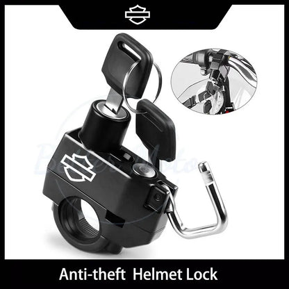 Motorcycle Helmet Lock Anti-theft Security Safety For Handlebar