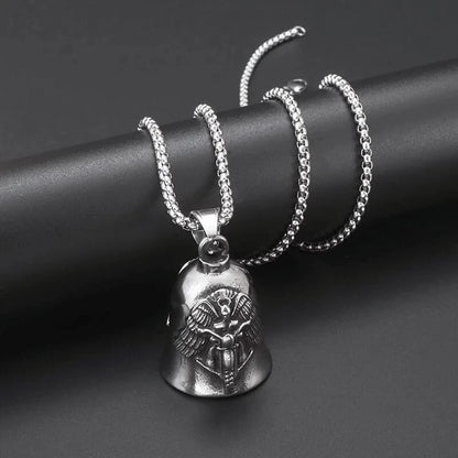Angel Ride Motorcycle Bell Pendant Biker Hip Hop Rock Metal Punk Ride Party Accessories Trend Amulet Jewelry Gift