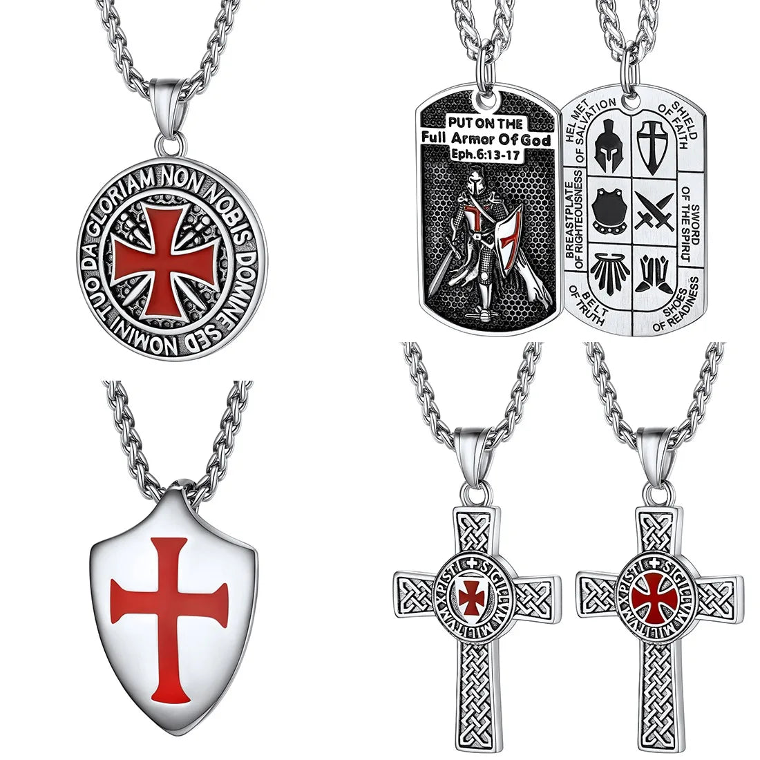 Ride with Faith and Honor: The Templar Knight's Cross Necklace collection