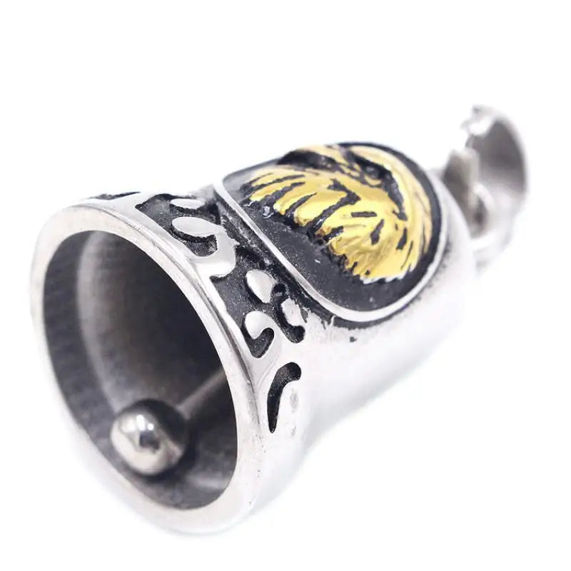 Men's Punk Cool Eagle Bell Pendant Bicycle Motorcycle Riding Rock Party Necklace Locomotive Exhibition Jewelry Accessories