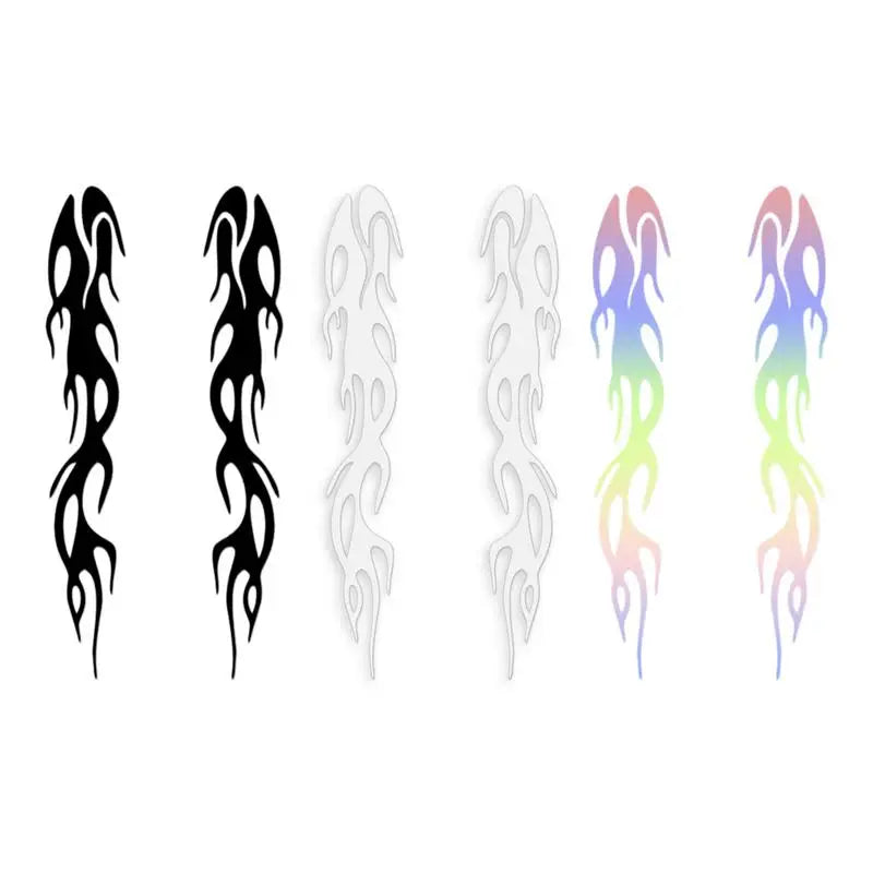 Motorcycle Reflective Flame Stickers Waterproof