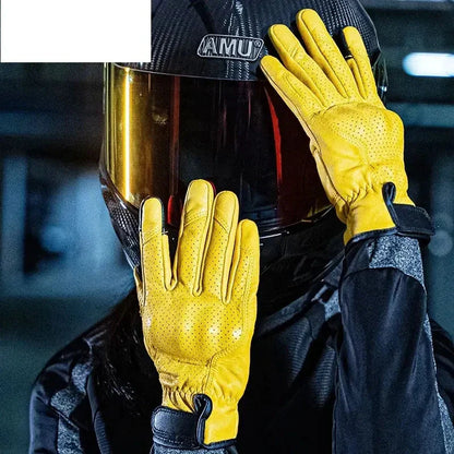 Vintage Leather Gloves Touchscreen