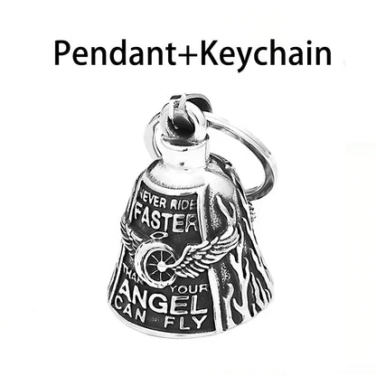 Stainless Steel Motorcycle Bell Pendant Trendy Charm Punk Necklaces For Men Vintage Biker Luck Amulet Jewelry Gifts Wholesale